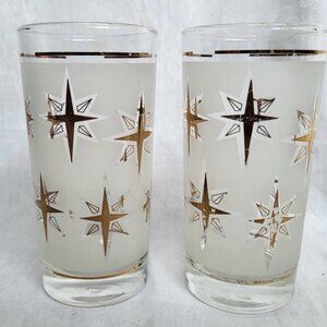 Pair of Dominion Glass Atomic Stars Glasses